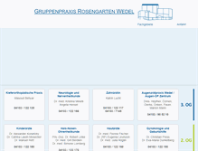 Tablet Screenshot of gruppenpraxis-rosengarten.de